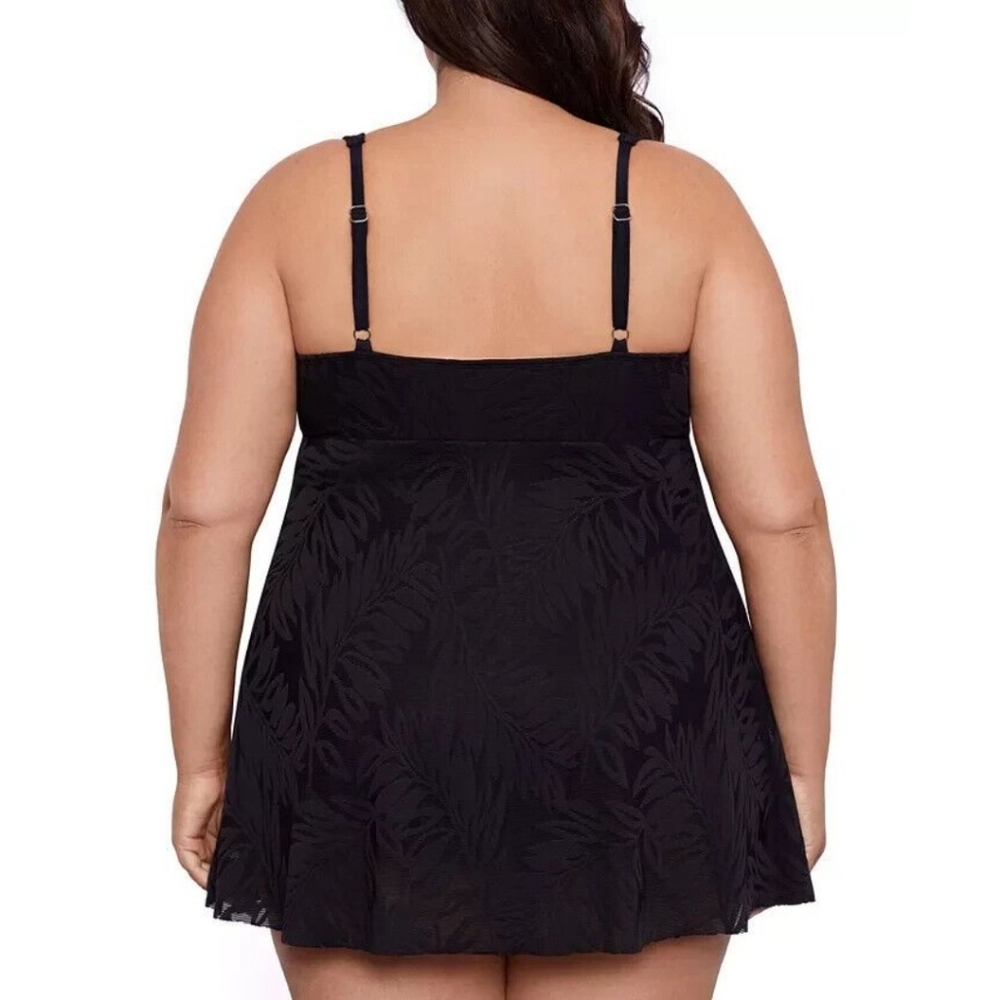 Swim Solutions Women's Plus Size Tummy Control One Piece. 18W. #A29 - Picture 2 of 4
